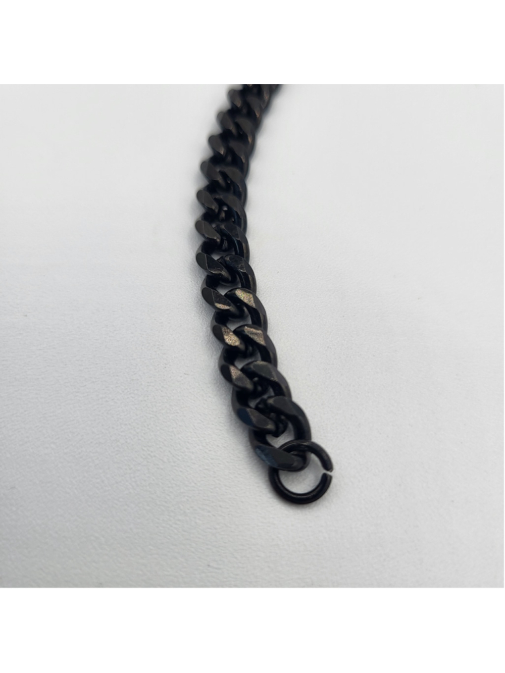 Men's 8" Black-Plated Cuban Link Chain Bracelet – NWOT - Picture 7 of 14